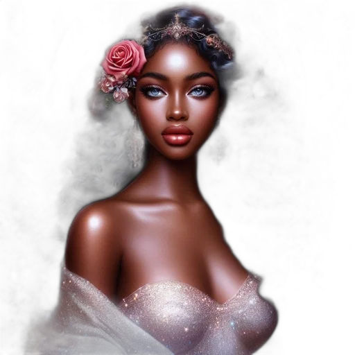 dress, jewelry, crown, fantasy art transparent PNG cut-out