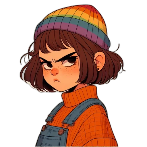 hat, jacket, face, hair transparent PNG cut-out