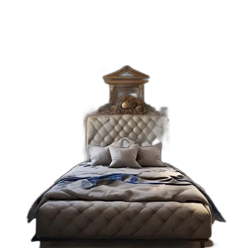 furniture, crown, dress, 3d render transparent PNG cut-out