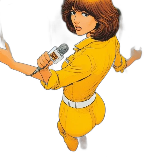 jacket, staff, robot, weapon transparent PNG cut-out