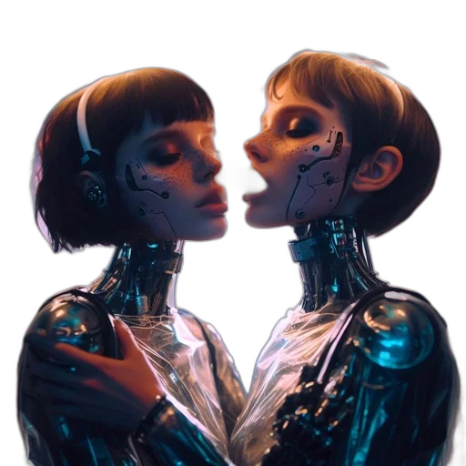 robot, mask, face, cyberpunk transparent PNG cut-out