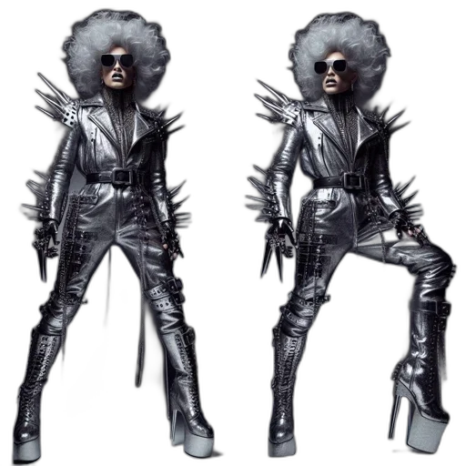 jacket, hair, concept art, cyberpunk transparent PNG cut-out