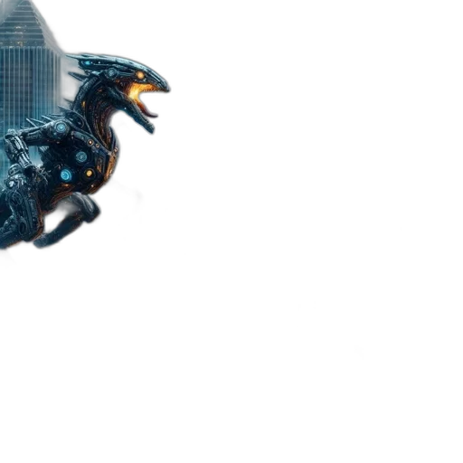 dragon, robot, creature, animal transparent PNG cut-out
