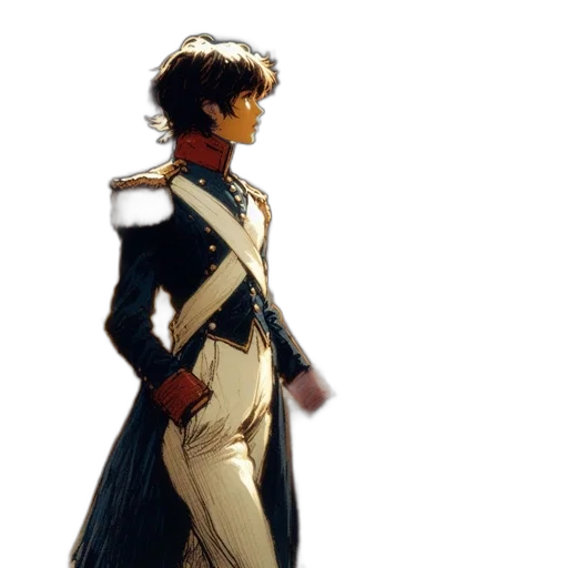 jacket, crown, staff, sword transparent PNG cut-out