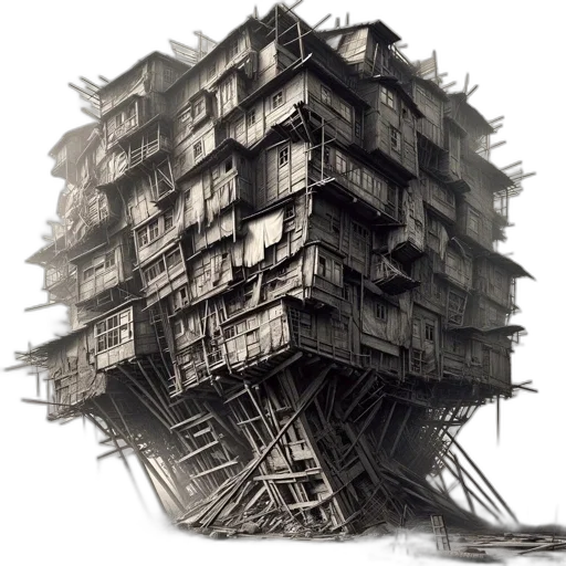 building, furniture, concept art, cyberpunk transparent PNG cut-out
