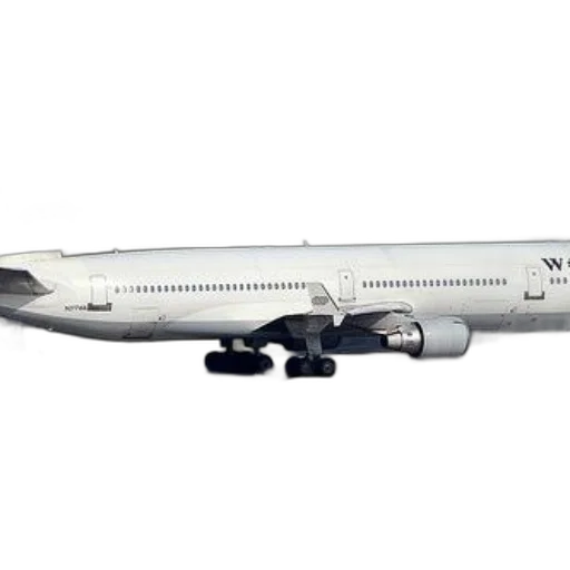 large, white, airplane, runway transparent PNG cut-out