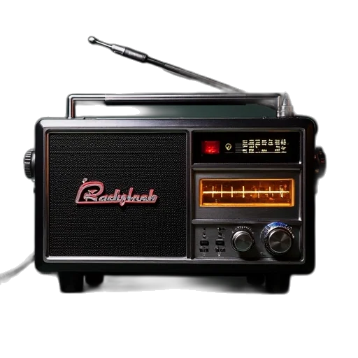 radio, shack, logo, front transparent PNG cut-out