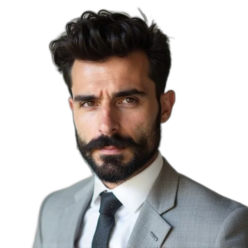 face, staff, jacket, hair transparent PNG cut-out
