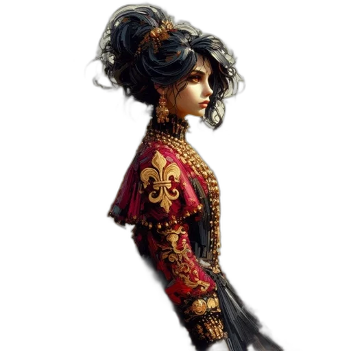 dress, staff, crown, jewelry transparent PNG cut-out