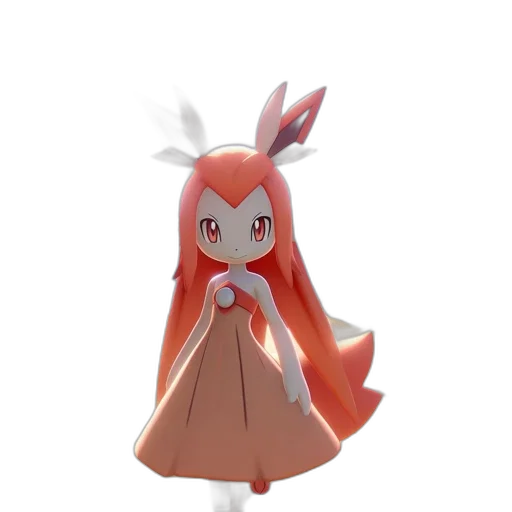 dress, creature, 3d render, concept art transparent PNG cut-out