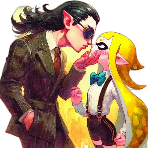 mask, animal, concept art, watercolor transparent PNG cut-out