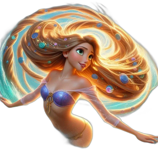 hair, dress, fantasy art, concept art transparent PNG cut-out