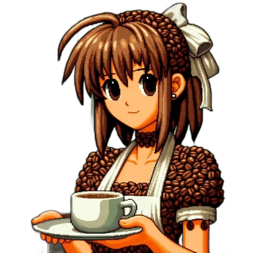 food, staff, dress, pixel art transparent PNG cut-out