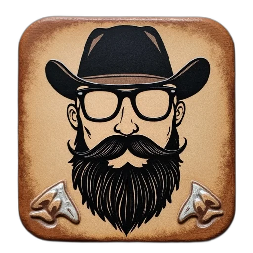 cartoon, mustache, glasses, beard transparent PNG cut-out