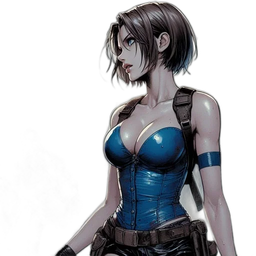 comic book art, concept art, cyberpunk, fantasy art transparent PNG cut-out