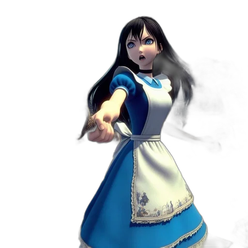 dress, staff, 3d render, concept art transparent PNG cut-out