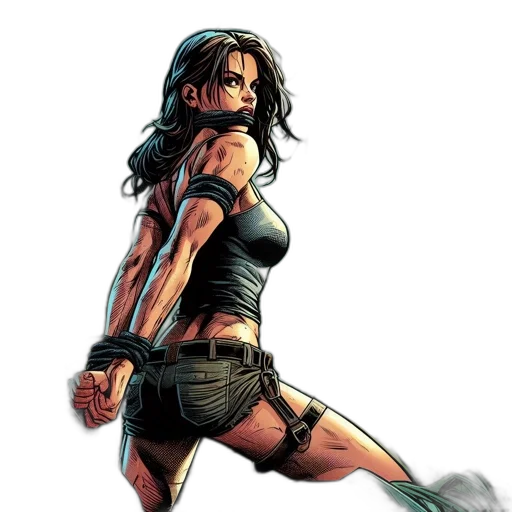 comic book art, concept art, fantasy art, cartoon transparent PNG cut-out