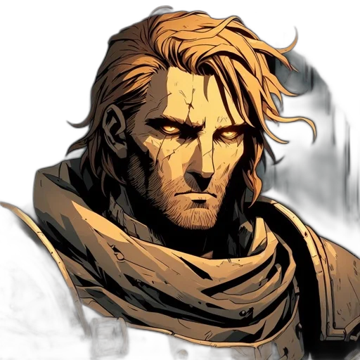 face, comic book art, concept art, fantasy art transparent PNG cut-out