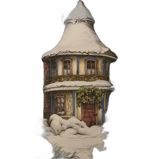 building, hat, bottle, dress transparent PNG cut-out