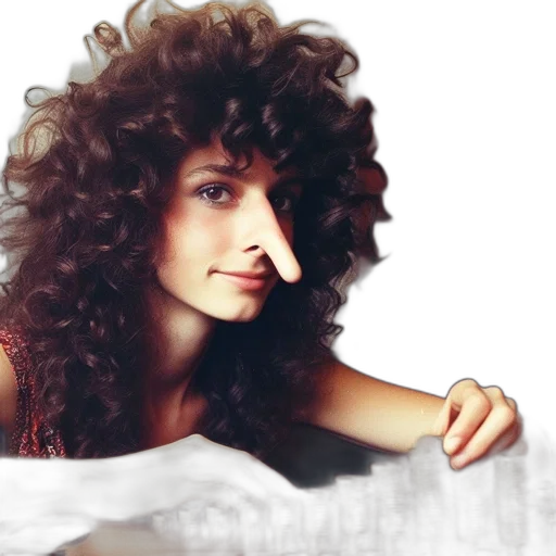 hair, face, photorealistic, oil painting transparent PNG cut-out