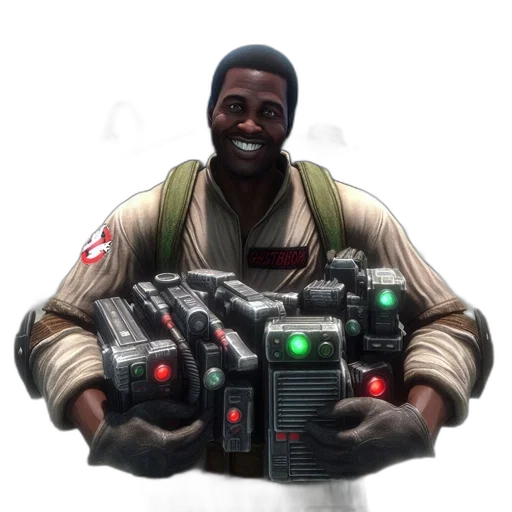 robot, weapon, staff, jacket transparent PNG cut-out