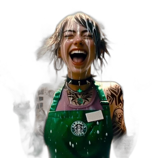 staff, face, robot, photorealistic transparent PNG cut-out