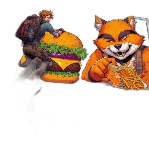 food, animal, concept art, pixel art transparent PNG cut-out