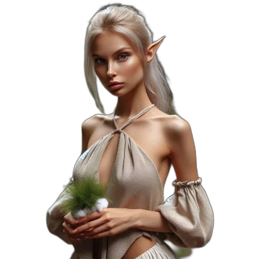 dress, staff, jewelry, dragon transparent PNG cut-out