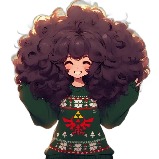 hair, jacket, dress, pixel art transparent PNG cut-out