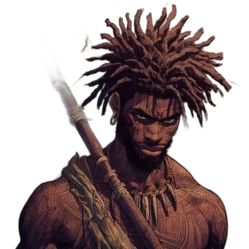 staff, weapon, sword, hair transparent PNG cut-out