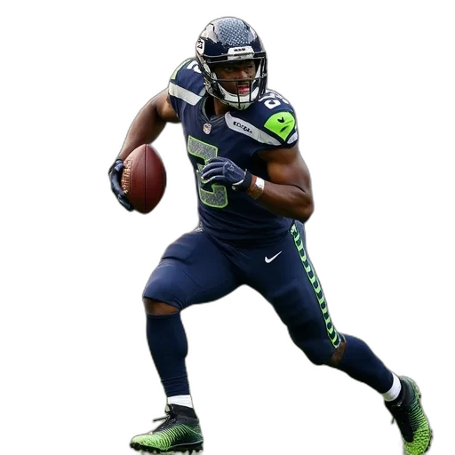 russell, wilson, action, during transparent PNG cut-out