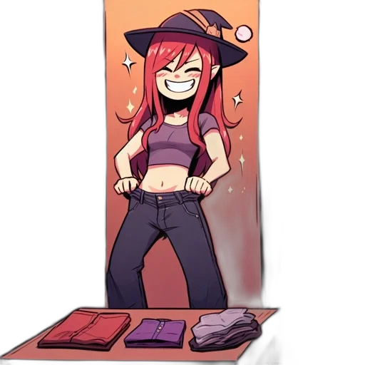hat, staff, weapon, jacket transparent PNG cut-out