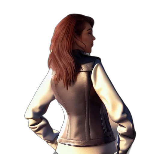 jacket, staff, dress, robot transparent PNG cut-out