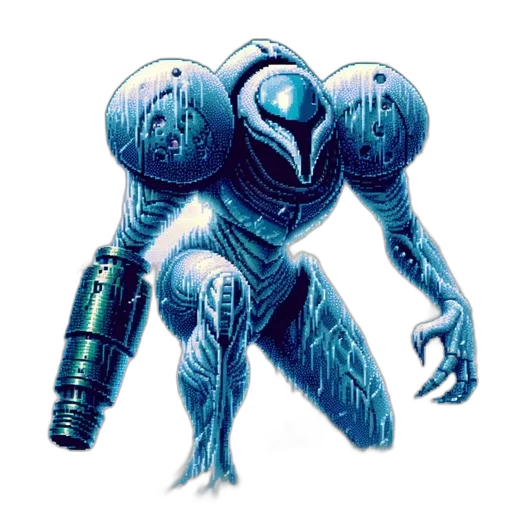 robot, creature, weapon, staff transparent PNG cut-out
