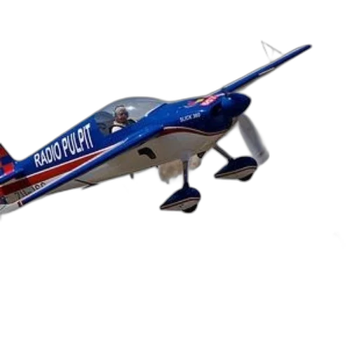 3d render, photorealistic, blue, airplane transparent PNG cut-out