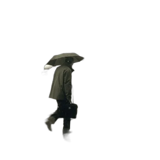 umbrella, hat, jacket, staff transparent PNG cut-out