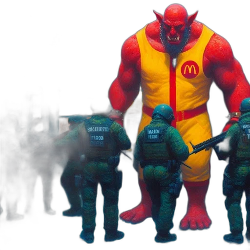 concept art, comic book art, fantasy art, red transparent PNG cut-out