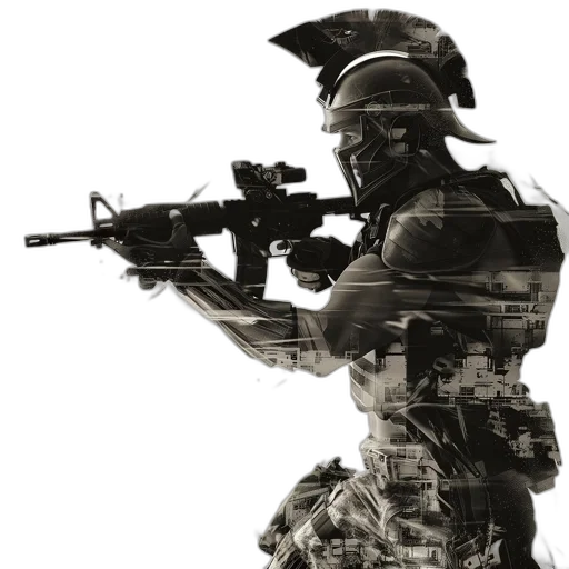 weapon, concept art, 3d render, photorealistic transparent PNG cut-out