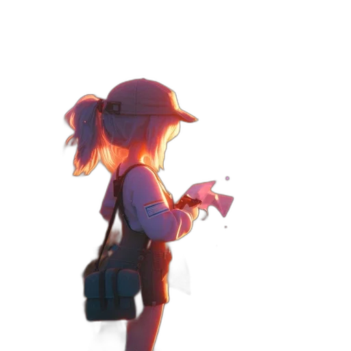 hat, bottle, staff, jacket transparent PNG cut-out