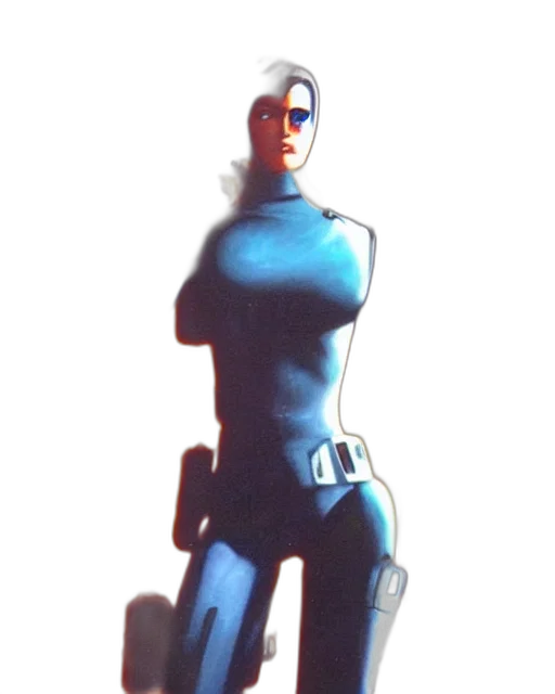 robot, staff, weapon, jacket transparent PNG cut-out
