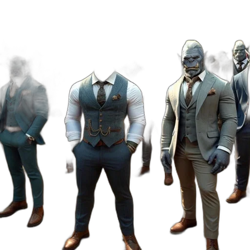 mask, jacket, robot, concept art transparent PNG cut-out