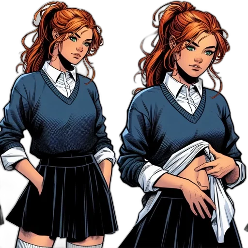 comic book art, concept art, cartoon, illustration transparent PNG cut-out