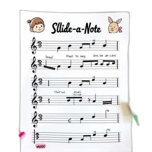 music, theory, worksheet, titled transparent PNG cut-out
