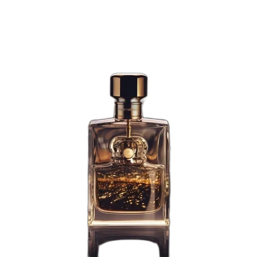 bottle, crown, jewelry, luxurious transparent PNG cut-out