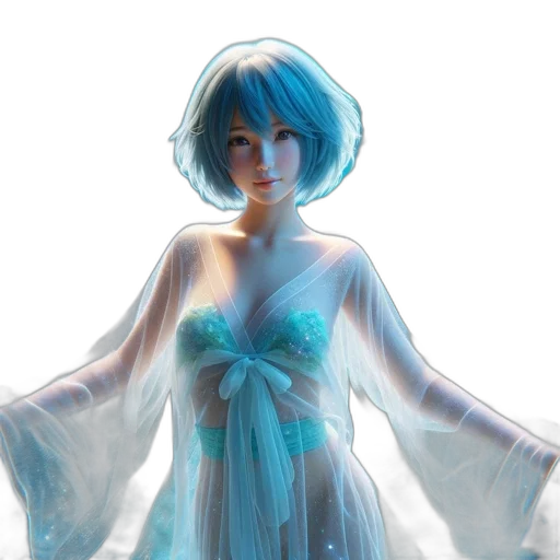 dress, robot, concept art, 3d render transparent PNG cut-out