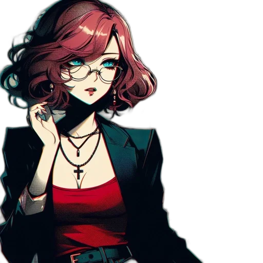 staff, dress, jacket, face transparent PNG cut-out