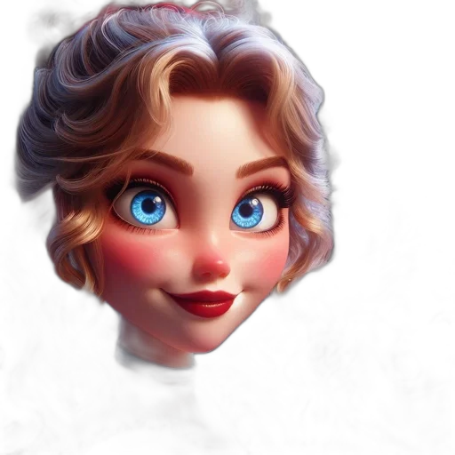 face, crown, photorealistic, oil painting transparent PNG cut-out