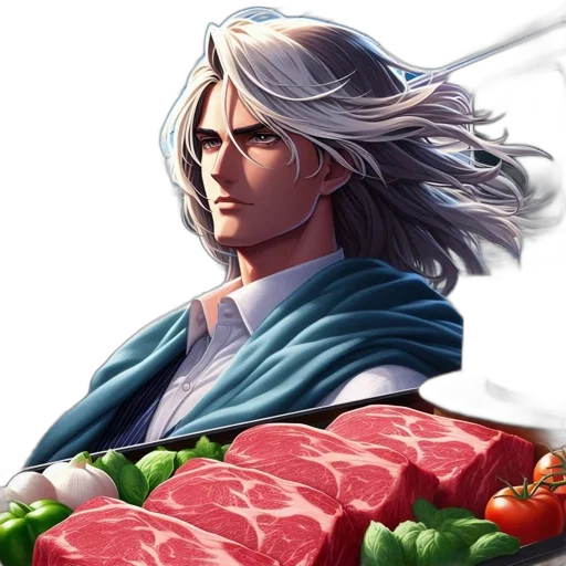 food, sword, face, vaporwave transparent PNG cut-out