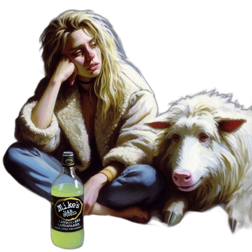 animal, jacket, photorealistic, oil painting transparent PNG cut-out