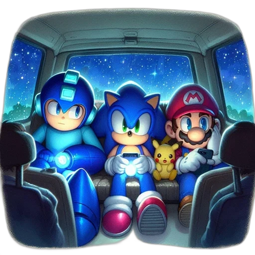 car, concept art, pixel art, comic book art transparent PNG cut-out